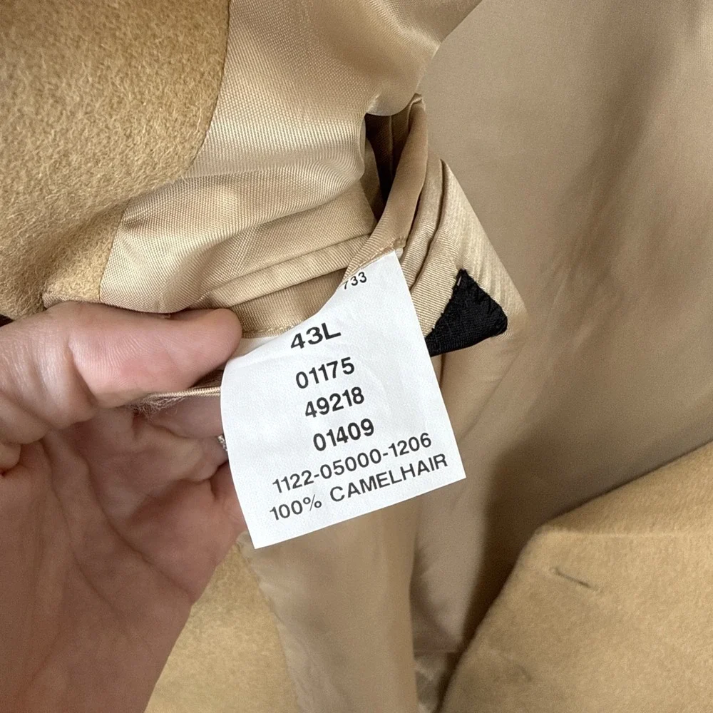Jos A Bank Blazer Sports Coat Mens Size 43 L Tan 100% Camel Hair Pockets‎ Soft